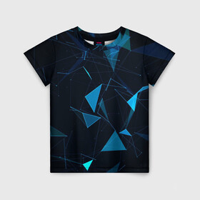 Детская футболка 3D с принтом Цифровой треугольник в Курске, 100% гипоаллергенный полиэфир | прямой крой, круглый вырез горловины, длина до линии бедер, чуть спущенное плечо, ткань немного тянется | cyberpunk | игры | киберпанк | путешествие | утопия