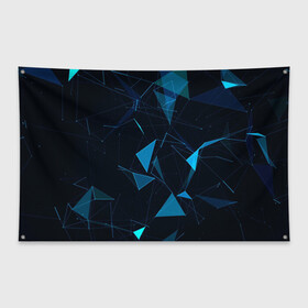 Флаг-баннер с принтом Цифровой треугольник в Курске, 100% полиэстер | размер 67 х 109 см, плотность ткани — 95 г/м2; по краям флага есть четыре люверса для крепления | cyberpunk | игры | киберпанк | путешествие | утопия