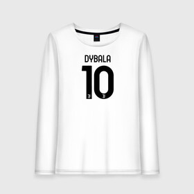 Женский лонгслив хлопок с принтом Dybala 10 номер Ювентус в Курске, 100% хлопок |  | Тематика изображения на принте: 10 | ac milan | champions | fifa | juve | juventus | juvi | paulo dybala | soccer | uefa | дубала | лига чемпионов | номер | пауло дибала | сборная аргентины | спорт | уефа | фифа | фк | футбол | футболист | футбольный клуб | 