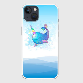 Чехол для iPhone 13 с принтом Дельфин единорог в Курске,  |  | cute | dolphin | unicorn | два дельфина | дельфин | дельфин в море | дельфинами | единорог | милый | мир | подводный