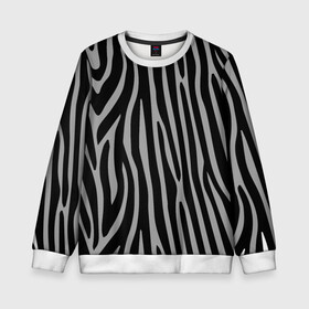 Детский свитшот 3D с принтом Zebra Camouflage в Курске, 100% полиэстер | свободная посадка, прямой крой, мягкая тканевая резинка на рукавах и понизу свитшота | Тематика изображения на принте: animal | blackandwhite | camouflage | stripes | zebra