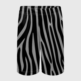 Детские спортивные шорты 3D с принтом Zebra Camouflage в Курске,  100% полиэстер
 | пояс оформлен широкой мягкой резинкой, ткань тянется
 | Тематика изображения на принте: animal | blackandwhite | camouflage | stripes | zebra