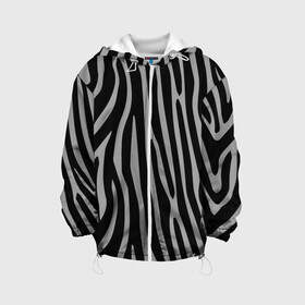 Детская куртка 3D с принтом Zebra Camouflage в Курске, 100% полиэстер | застежка — молния, подол и капюшон оформлены резинкой с фиксаторами, по бокам — два кармана без застежек, один потайной карман на груди, плотность верхнего слоя — 90 г/м2; плотность флисового подклада — 260 г/м2 | Тематика изображения на принте: animal | blackandwhite | camouflage | stripes | zebra