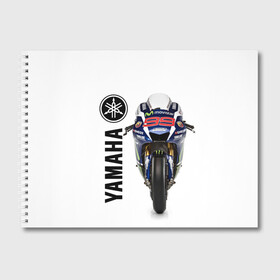 Альбом для рисования с принтом YAMAHA [002] в Курске, 100% бумага
 | матовая бумага, плотность 200 мг. | Тематика изображения на принте: moto | yamaha | мотоцикл | ямана | ямаха