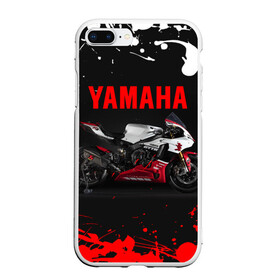 Чехол для iPhone 7Plus/8 Plus матовый с принтом YAMAHA [004] в Курске, Силикон | Область печати: задняя сторона чехла, без боковых панелей | moto | yamaha | мотоцикл | ямана | ямаха