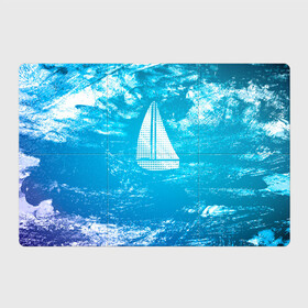 Магнитный плакат 3Х2 с принтом Парусная лодка в Курске, Полимерный материал с магнитным слоем | 6 деталей размером 9*9 см | Тематика изображения на принте: sailboat | кораблик | корабль | лодка | на голубом | парус | паруса | парусная лодка | халфтон