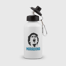 Бутылка спортивная с принтом Maradona Scream в Курске, металл | емкость — 500 мл, в комплекте две пластиковые крышки и карабин для крепления | argentina | maradona | messi | sport | аргентина | гол | диего | марадона | месси | мяч | рука бога | спорт | футбол | чемпион