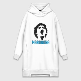 Платье-худи хлопок с принтом Maradona Scream в Курске,  |  | argentina | maradona | messi | sport | аргентина | гол | диего | марадона | месси | мяч | рука бога | спорт | футбол | чемпион