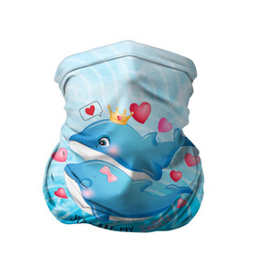 Бандана-труба 3D с принтом Два дельфина в Курске, 100% полиэстер, ткань с особыми свойствами — Activecool | плотность 150‒180 г/м2; хорошо тянется, но сохраняет форму | cute | dolphin | два дельфина | дельфин | дельфин в море | дельфинами | любовь | милый | мир | подводный | сердечки
