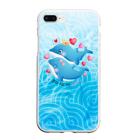 Чехол для iPhone 7Plus/8 Plus матовый с принтом Два дельфина в Курске, Силикон | Область печати: задняя сторона чехла, без боковых панелей | cute | dolphin | два дельфина | дельфин | дельфин в море | дельфинами | любовь | милый | мир | подводный | сердечки