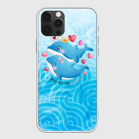 Чехол для iPhone 12 Pro Max с принтом Два дельфина в Курске, Силикон |  | cute | dolphin | два дельфина | дельфин | дельфин в море | дельфинами | любовь | милый | мир | подводный | сердечки