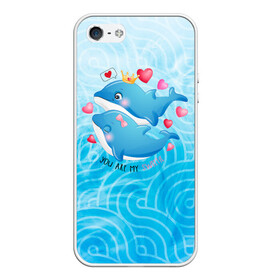 Чехол для iPhone 5/5S матовый с принтом Два дельфина в Курске, Силикон | Область печати: задняя сторона чехла, без боковых панелей | cute | dolphin | два дельфина | дельфин | дельфин в море | дельфинами | любовь | милый | мир | подводный | сердечки