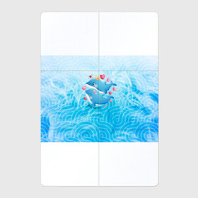 Магнитный плакат 2Х3 с принтом Два дельфина в Курске, Полимерный материал с магнитным слоем | 6 деталей размером 9*9 см | cute | dolphin | два дельфина | дельфин | дельфин в море | дельфинами | любовь | милый | мир | подводный | сердечки