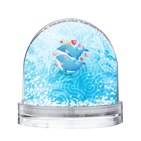 Игрушка Снежный шар с принтом Два дельфина в Курске, Пластик | Изображение внутри шара печатается на глянцевой фотобумаге с двух сторон | cute | dolphin | два дельфина | дельфин | дельфин в море | дельфинами | любовь | милый | мир | подводный | сердечки