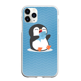 Чехол для iPhone 11 Pro матовый с принтом Пингвин в Курске, Силикон |  | ест рыбу | морские | океан | пингвин | пингвинчик | рыба | рыбку
