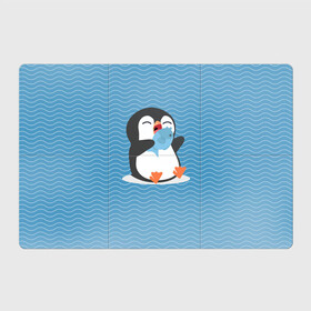 Магнитный плакат 3Х2 с принтом Пингвин в Курске, Полимерный материал с магнитным слоем | 6 деталей размером 9*9 см | ест рыбу | морские | океан | пингвин | пингвинчик | рыба | рыбку