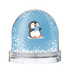 Игрушка Снежный шар с принтом Пингвин в Курске, Пластик | Изображение внутри шара печатается на глянцевой фотобумаге с двух сторон | ест рыбу | морские | океан | пингвин | пингвинчик | рыба | рыбку