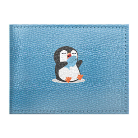 Обложка для студенческого билета с принтом Пингвин в Курске, натуральная кожа | Размер: 11*8 см; Печать на всей внешней стороне | Тематика изображения на принте: ест рыбу | морские | океан | пингвин | пингвинчик | рыба | рыбку