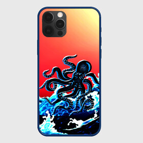 Чехол для iPhone 12 Pro с принтом Кракен в Море | Градиент в Курске, силикон | область печати: задняя сторона чехла, без боковых панелей | animal | beast | fade | kraken | monster | moon | ocean | octopus | sea | water | waves | вода | волны | градиент | животные | звери | кракен | луна | монстр | море | океан | осьминог | рыбы | щупальца