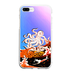 Чехол для iPhone 7Plus/8 Plus матовый с принтом Осьминог в Лаве | Градиент в Курске, Силикон | Область печати: задняя сторона чехла, без боковых панелей | animal | beast | fade | kraken | monster | moon | ocean | octopus | sea | water | waves | вода | волны | градиент | животные | звери | кракен | лава | луна | монстр | море | небо | огонь | океан | осьминог | рыбы | щупальца