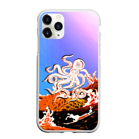 Чехол для iPhone 11 Pro матовый с принтом Осьминог в Лаве | Градиент в Курске, Силикон |  | animal | beast | fade | kraken | monster | moon | ocean | octopus | sea | water | waves | вода | волны | градиент | животные | звери | кракен | лава | луна | монстр | море | небо | огонь | океан | осьминог | рыбы | щупальца