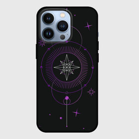 Чехол для iPhone 13 Pro с принтом Астрология в Курске,  |  | астрология | глаз | гороскоп | звезды | лавандовый | лиловый | луна | оккультный глаз | пиктограмма | пиктограммы | руны | солнце | фиолетовый | черный и золотой | эзотерика