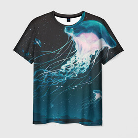 Мужская футболка 3D с принтом Рисунок медуза в Курске, 100% полиэфир | прямой крой, круглый вырез горловины, длина до линии бедер | medusa | арт | животные | медузы | рисунок | рыбы | щупальца