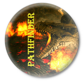 Значок с принтом Pathfinder НРИ в Курске,  металл | круглая форма, металлическая застежка в виде булавки | Тематика изображения на принте: pathfinder | roleplaying game | настолка | настольная ролевая игра | настольные игры | настольщик | нри