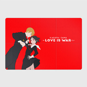 Магнитный плакат 3Х2 с принтом Love is war в Курске, Полимерный материал с магнитным слоем | 6 деталей размером 9*9 см | anime | chika | chika fujiwara | kaguya | kaguya shinomiya | love | love detective | love is war | miyuki | shinomiya | аниме | анимэ | кагуя | любовь | любовь   это война | чика