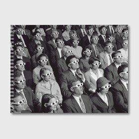 Альбом для рисования с принтом Люди смотрят фильм в 3d очках в Курске, 100% бумага
 | матовая бумага, плотность 200 мг. | Тематика изображения на принте: 20 век | 3д очки | art | black white | cinema | color | emotions | history | human | jacket | man | movie | nostalgia | retro | woman | женщина | искусство | история | кино | кинотеатр | классика | мужчина | ностальгия | пиджак | р