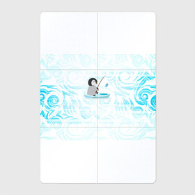 Магнитный плакат 2Х3 с принтом Пингвин рыбачит в Курске, Полимерный материал с магнитным слоем | 6 деталей размером 9*9 см | fish | fishing | ловит рыбу | пингвин | рыба | рыбалка | рыбачит