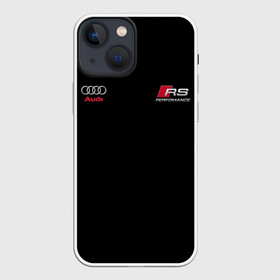 Чехол для iPhone 13 mini с принтом AUDI | АУДИ | QUATTRO (+с) (Z) в Курске,  |  | audi | auto | autosport | perfomance | quattro | rs | sport | авто | авто спорт | автомобиль | автомобильные | автоспорт | ауди | бренд | кватро | марка | машины | перфоманс | рс | спорт