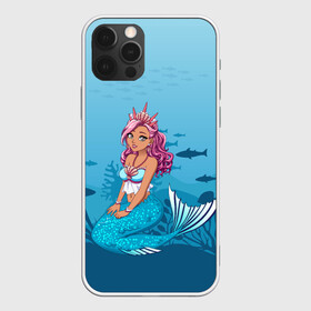 Чехол для iPhone 12 Pro Max с принтом Mermaid | Русалка | Русалочка в Курске, Силикон |  | mermaid | naiad | nymph | rusalka | ведява | водяница | восточнославянская мифология | дух | лесовица | мифология | морская дева | нимфа | русал | русалии | русалка | русалочка | ундина | фараонка