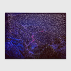 Обложка для студенческого билета с принтом НЕОНОВАЯ ДОРОГА в Курске, натуральная кожа | Размер: 11*8 см; Печать на всей внешней стороне | neon | tegunvteg | горы | деревья | дорога | лес | неон | природа | холмы