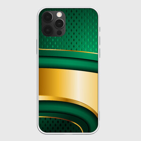 Чехол для iPhone 12 Pro Max с принтом GREEN GOLD 3D в Курске, Силикон |  | 3d | 3д | sport | абстракция | линии | паттерн | соты | спортивный стиль | текстуры