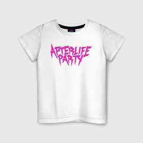 Детская футболка хлопок с принтом Afterlife Party в Курске, 100% хлопок | круглый вырез горловины, полуприлегающий силуэт, длина до линии бедер | fortnite | gamers | games | music | party | вечеринка | джей бавлин | игры | королевская битва | фортнайт