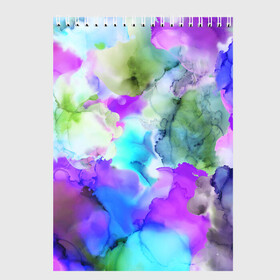 Скетчбук с принтом Акварельная краска в Курске, 100% бумага
 | 48 листов, плотность листов — 100 г/м2, плотность картонной обложки — 250 г/м2. Листы скреплены сверху удобной пружинной спиралью | Тематика изображения на принте: abstract | art | casual | gradient | summer | texture | watercolor | абстракция | акварель | брызги красок | градиент | краски | лето | повседневный стиль | пятна | разводы красок | разноцветные разводы | текстура | узор