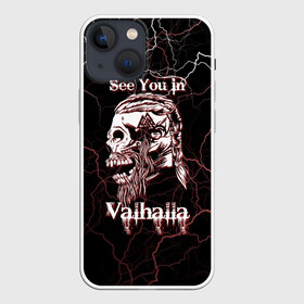 Чехол для iPhone 13 mini с принтом Ragnarr в Курске,  |  | odin | odinn | see you in valhalla | viking | vikings | вальхала | вальхалла | викинг | викинги | до встречи в вальхалле | кельт | кельтский узор | лик | один | рагнар | рагнар лодброк | символ | символ викингов | символика