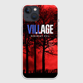 Чехол для iPhone 13 с принтом Resident Evil Village в Курске,  |  | horror | resident evil | resident evil 8 | village | виладж | виллейдж | деревня | игры | логотипы игр | резидент ивел | резидент ивел виладж | резидент эвил | хоррор