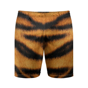 Мужские шорты спортивные с принтом Tiger Wool в Курске,  |  | animal | skin | tiger | wool | тигр