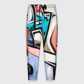 Мужские брюки 3D с принтом Street Art Graffiti в Курске, 100% полиэстер | манжеты по низу, эластичный пояс регулируется шнурком, по бокам два кармана без застежек, внутренняя часть кармана из мелкой сетки | art | graffiti | paints | street | wall