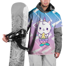 Накидка на куртку 3D с принтом Котик-рыбка-единорог в Курске, 100% полиэстер |  | Тематика изображения на принте: fish | unicorn | water | вода | единорог | единорожка | кот | котенок | котик | морское | рыба | рыбка