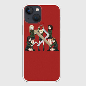 Чехол для iPhone 13 mini с принтом Girls und Panzer Правда в Курске,  |  | darjeeling | girls und panzer | girls und panzer правда | дарджилинг | девочки и танки | девушки и танки | катюша | нисидзуми михо | правда | танки