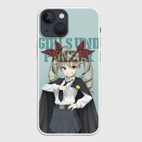 Чехол для iPhone 13 mini с принтом Girls und Panzer в Курске,  |  | darjeeling | girls und panzer | girls und panzer правда | дарджилинг | девочки и танки | девушки и танки | катюша | нисидзуми михо | правда | танки