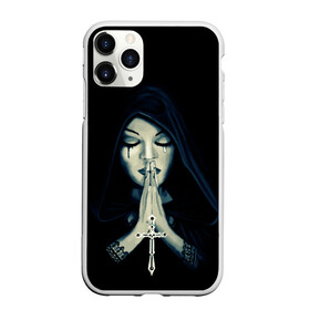 Чехол для iPhone 11 Pro Max матовый с принтом Монашка с крестом в Курске, Силикон |  | анархия | крест | крест и монашка | крест череп | крестик | манархия | манашка | молитва | молится | монашка | монашка и крест | монашка с крестиком | монашка с крестом | монашки | с крестом | череп