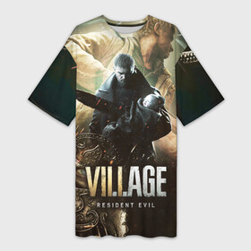 Платье-футболка 3D с принтом Resident Evil Village в Курске,  |  | resident evil village | деревня | игры | итан уинтерс | обитиель зла | ужасы