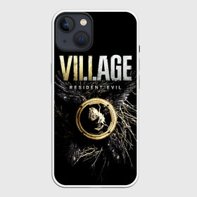 Чехол для iPhone 13 с принтом Resident Evil: Village в Курске,  |  | resident evil village | деревня | игры | итан уинтерс | крылья | обитиель зла | перья | ужасы