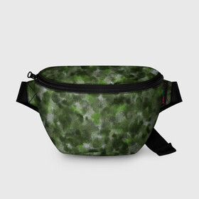 Поясная сумка 3D с принтом Canvas Green Camo в Курске, 100% полиэстер | плотная ткань, ремень с регулируемой длиной, внутри несколько карманов для мелочей, основное отделение и карман с обратной стороны сумки застегиваются на молнию | abstraction | camouflage | canvas | green | камуфляж