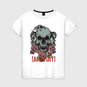 Женская футболка хлопок с принтом Amatory в Курске, 100% хлопок | прямой крой, круглый вырез горловины, длина до линии бедер, слегка спущенное плечо | 2007 | alternative | metal | metalcore | rock | аматори | метал | рок | эмо