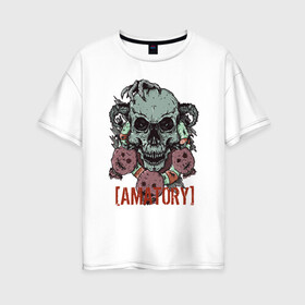 Женская футболка хлопок Oversize с принтом Amatory в Курске, 100% хлопок | свободный крой, круглый ворот, спущенный рукав, длина до линии бедер
 | 2007 | alternative | metal | metalcore | rock | аматори | метал | рок | эмо